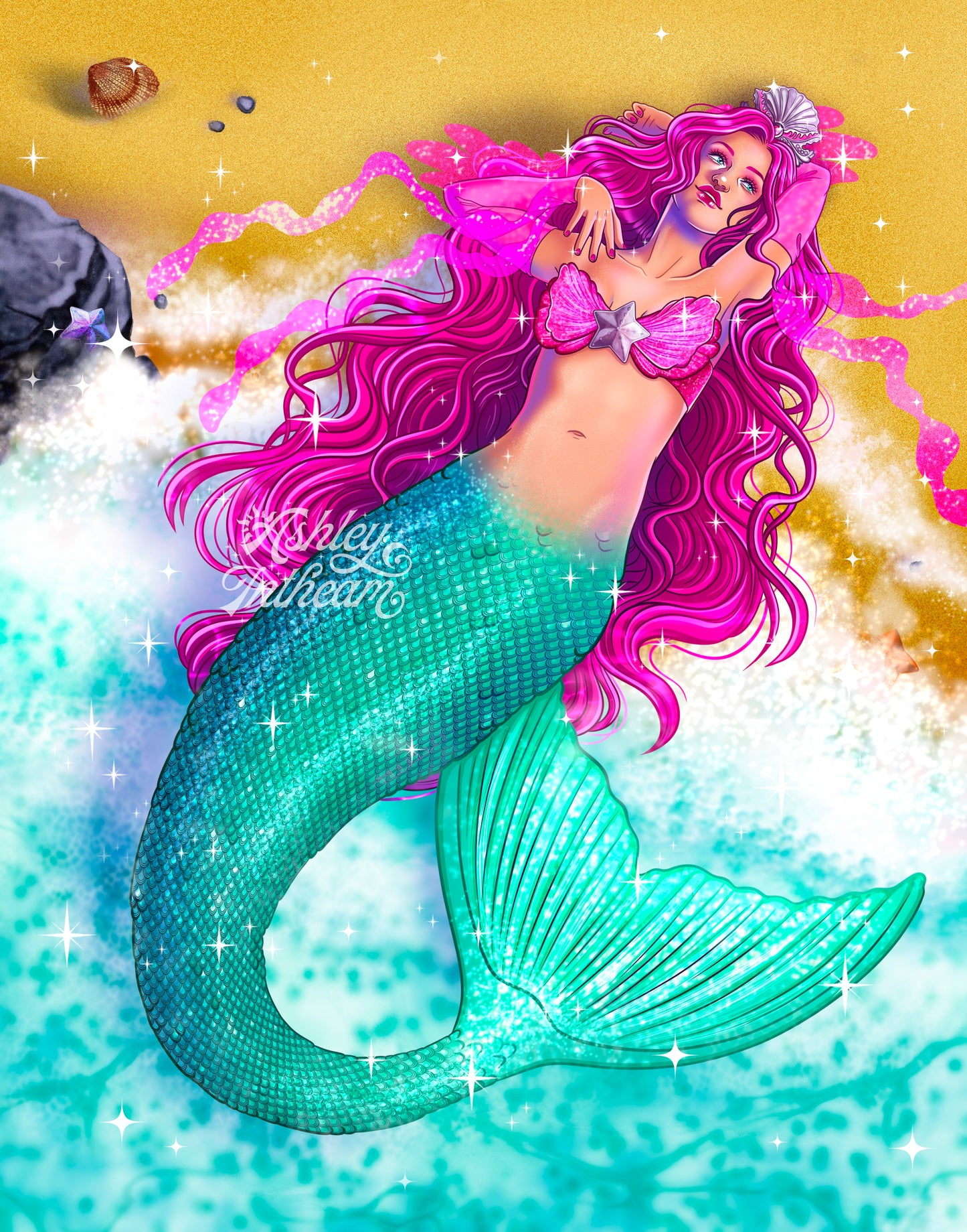 ๐งโโ๏ธ Mermaid Fantasy - 11" x 14" Print๐งโโ๏ธ