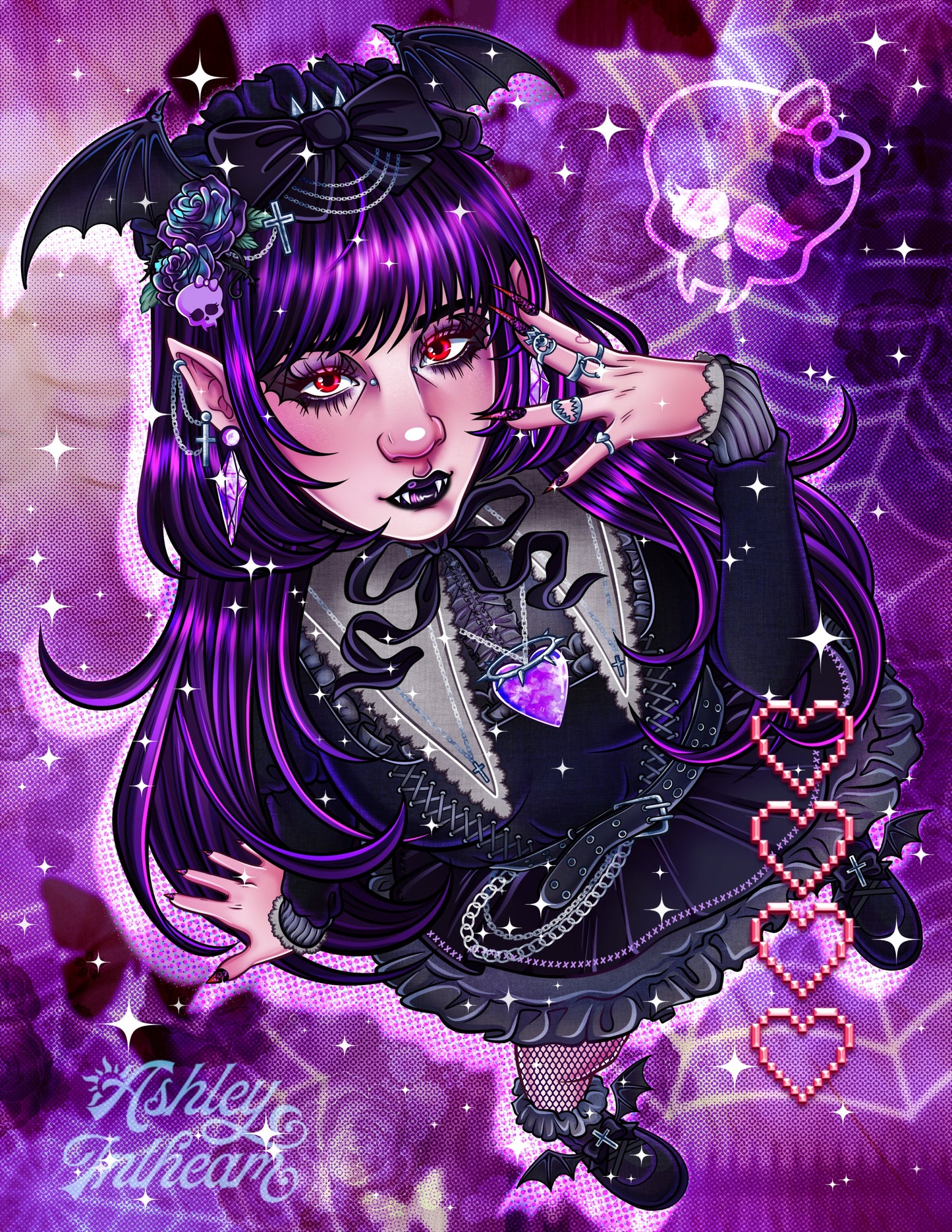 š¦ Goth Lolita Elissabat - 8.5" x 11" Print š¦