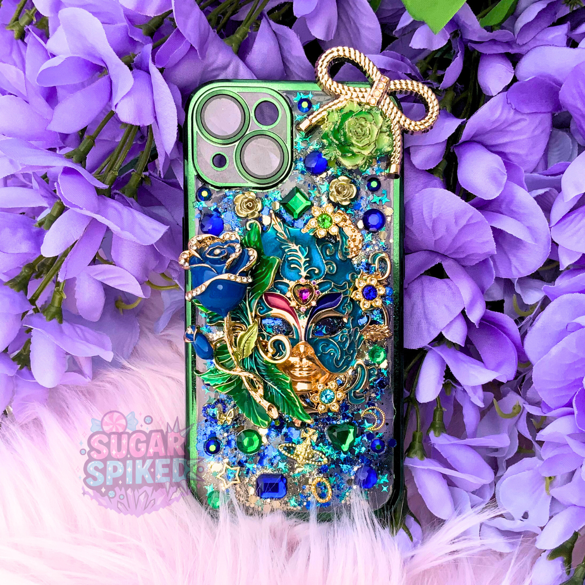 🦚 Emerald Masquerade Peacock iPhone 14 Case – AshleyintheAM