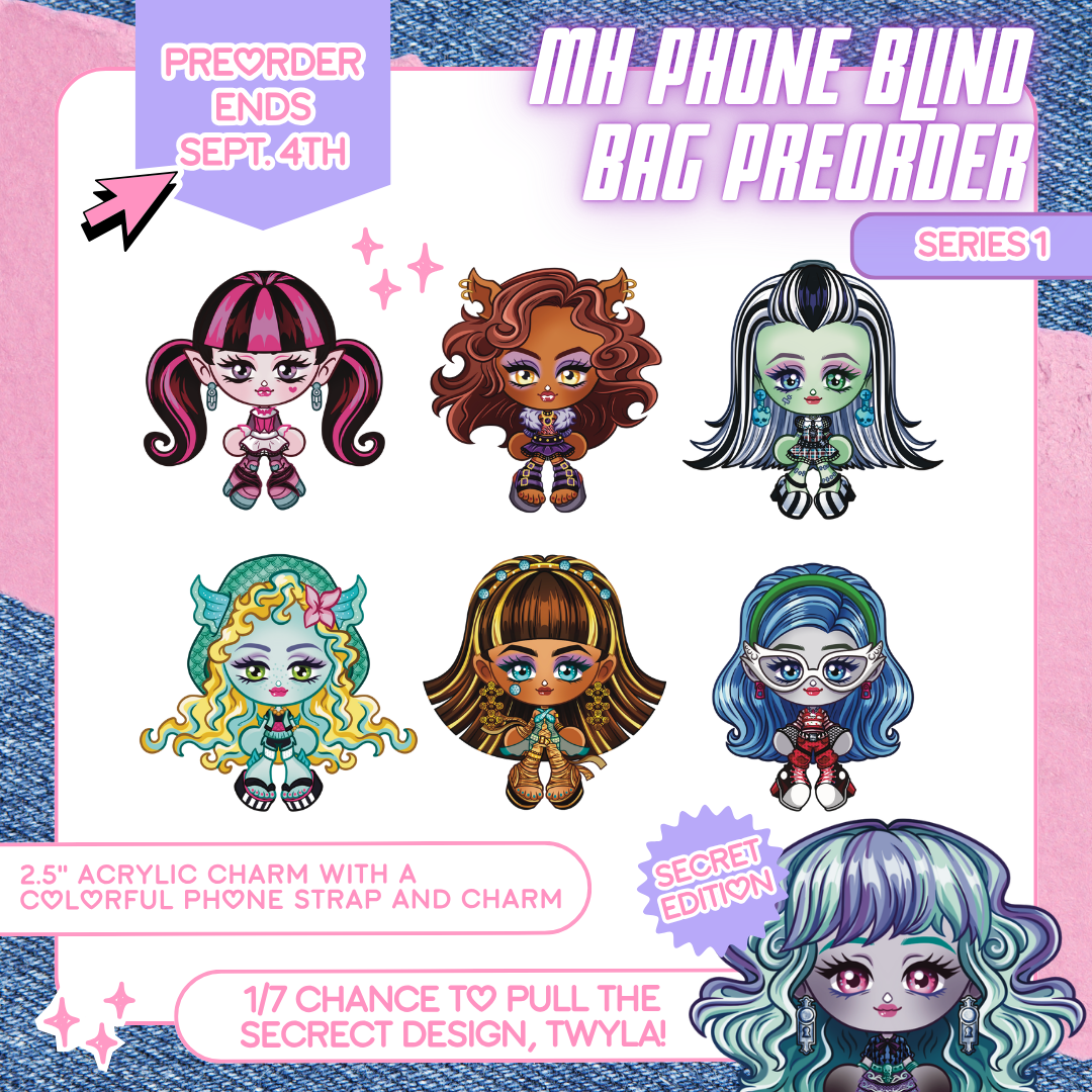 💖 Monster High Phone Charm Blind Bag ✨ SERIES 1 • PREORDER ✨
