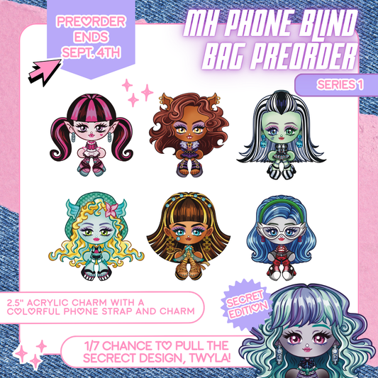 💖 Monster High Phone Charm Blind Bag ✨ SERIES 1 • PREORDER ✨