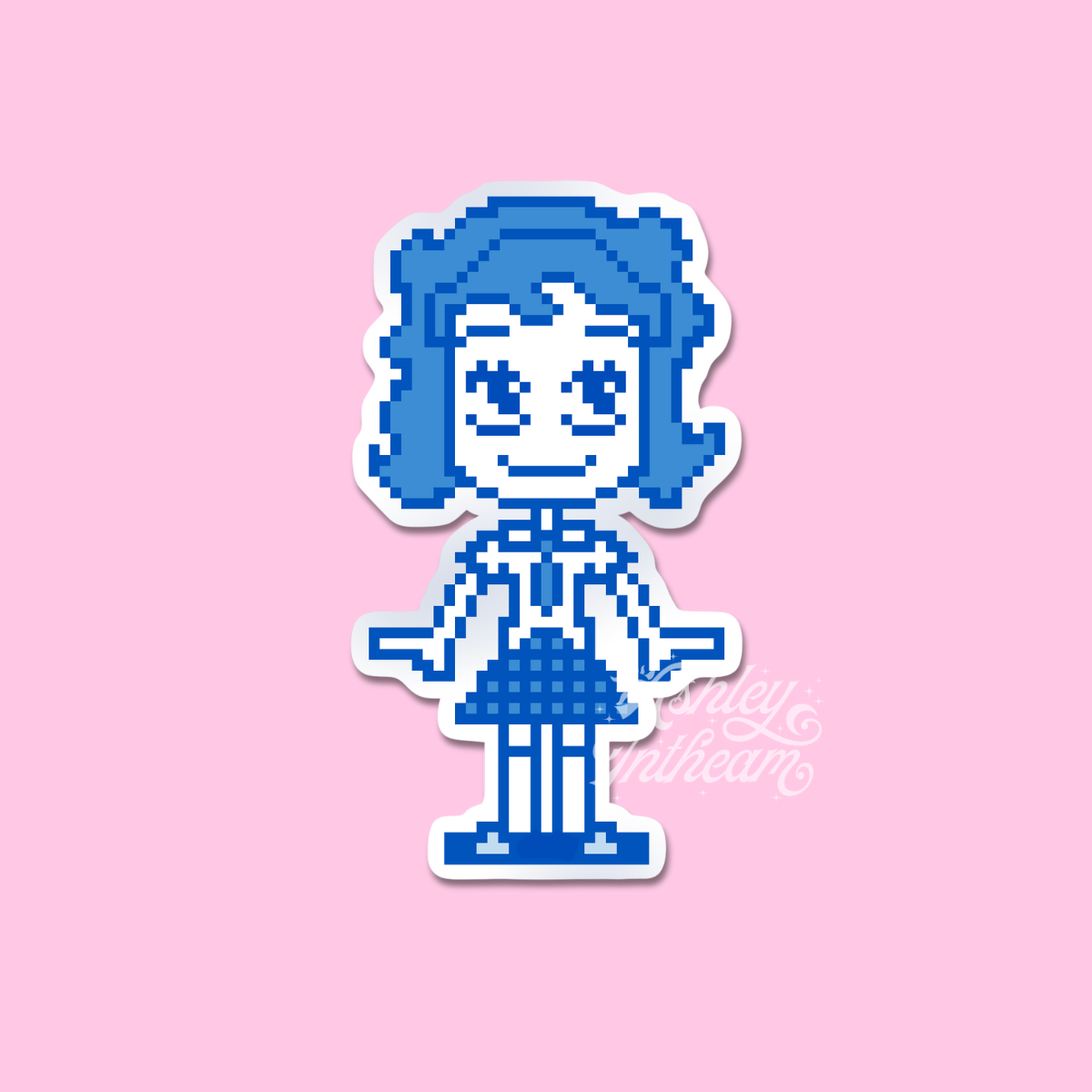 💗 Pixel Chix Girl - 8-Bit Babe Energy Sticker