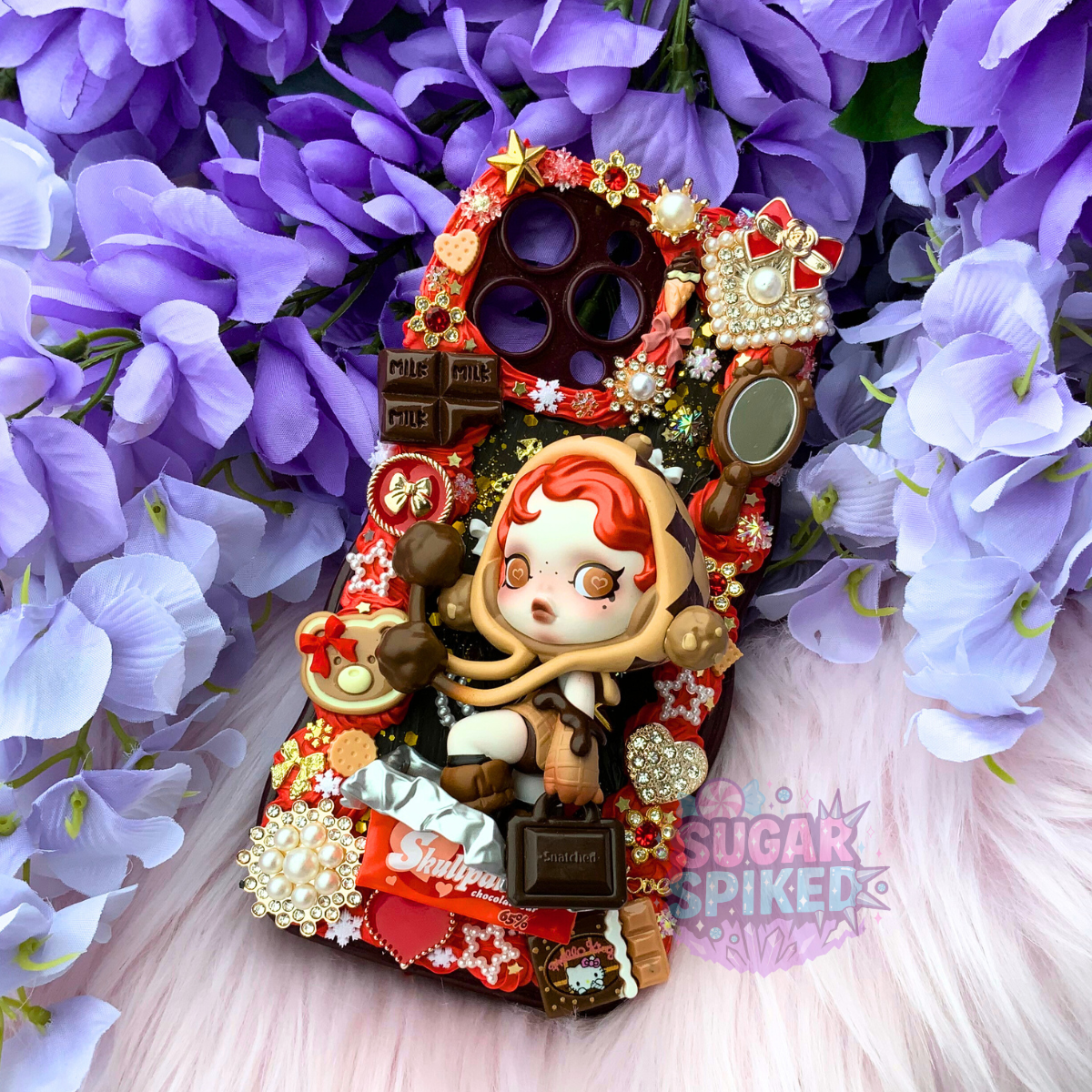 🍫 Choco-Charm Skull Panda iPhone 14 Pro Max Phone Case