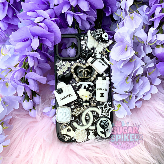 🖤 Luxe Kitty Noir — Chanel-Inspired iPhone 11 Phone Case