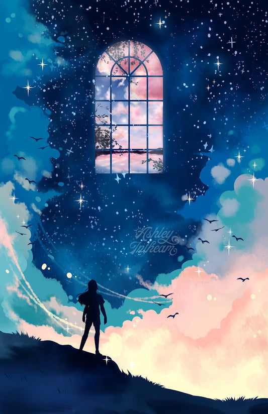 🌌 Looking through the Window - 11" x 17" Print 🌌