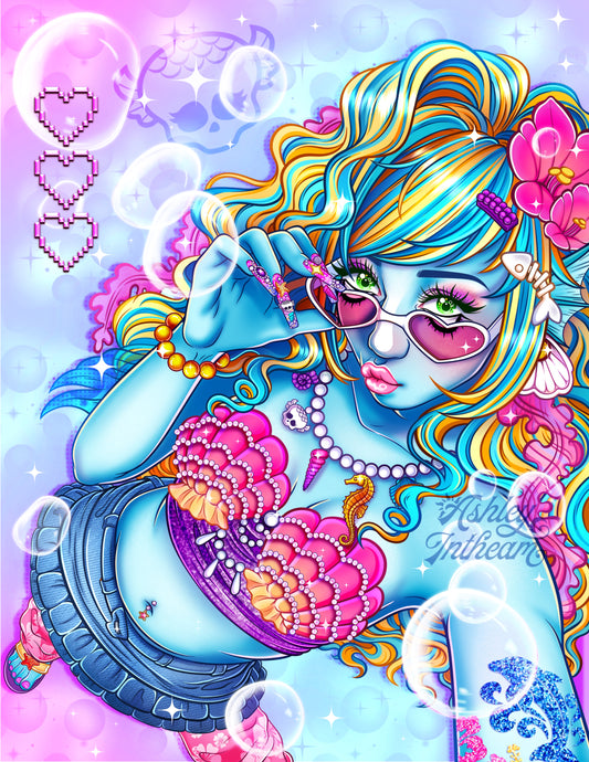 🌊 Gyaru Lagoona 8.5" x 11" Print 🌊