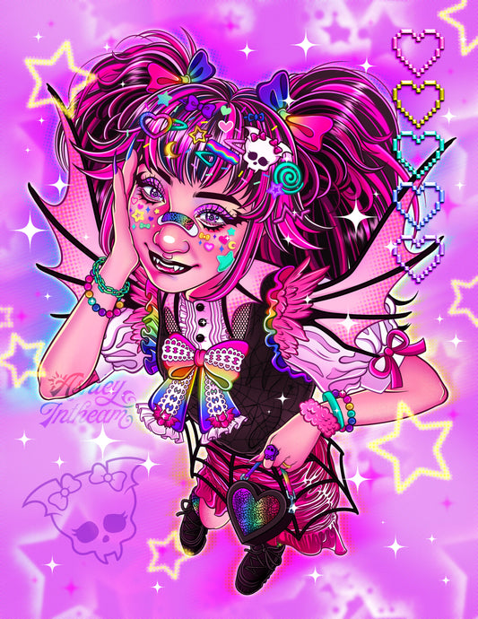 🦇 Decora Draculaura - 8.5" x 11" Print🦇
