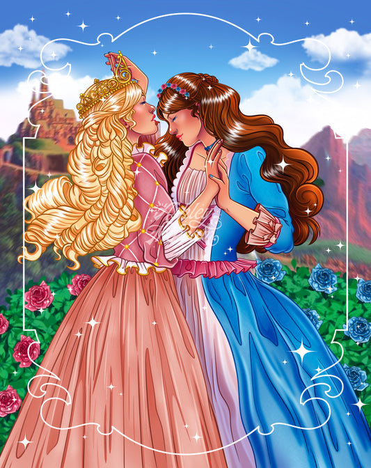 🏰 Princess and the Pauper – 11" x 14" Art Print 🏰