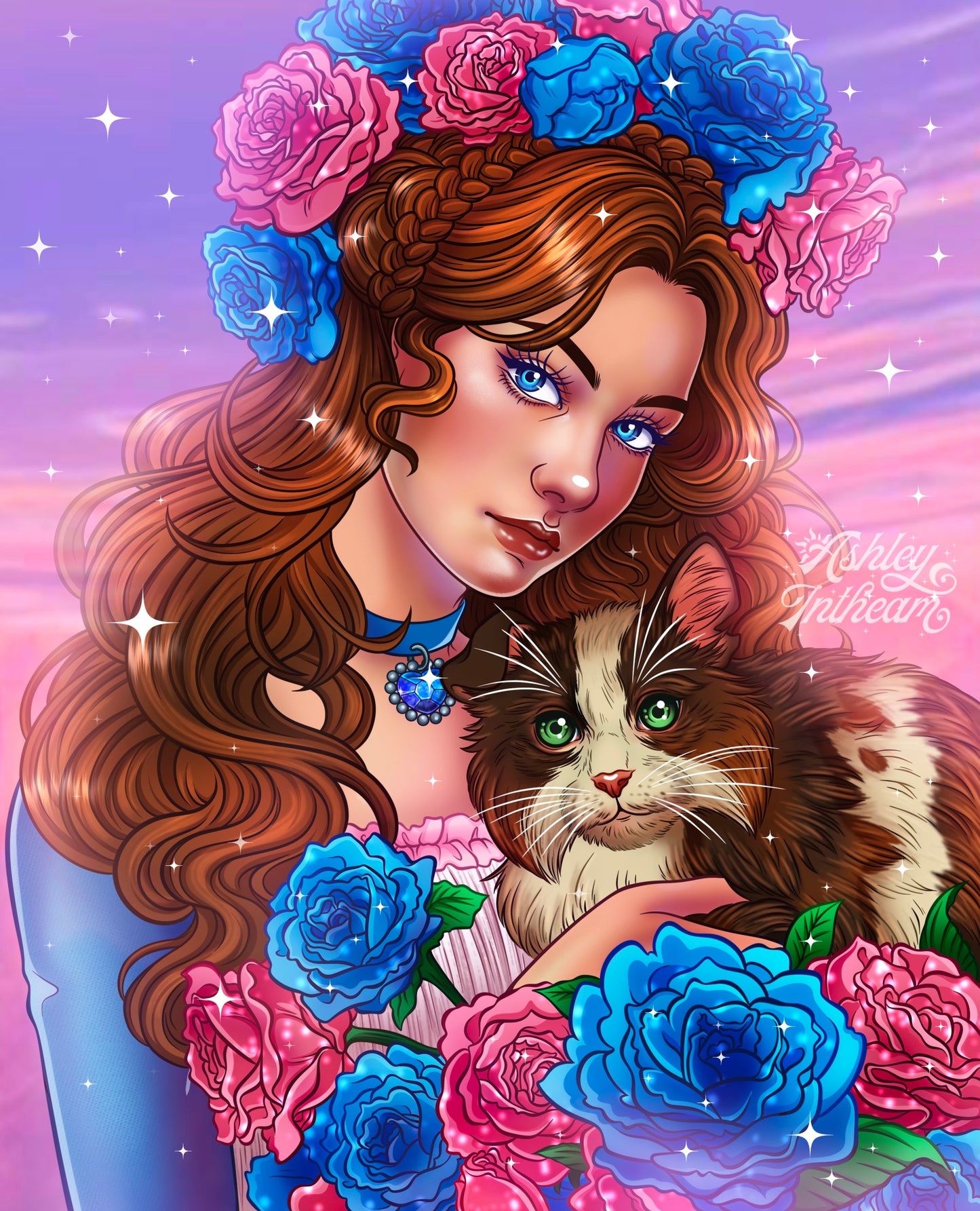 💙 Ericka & Wolfie - 8" x 10" Print 💙