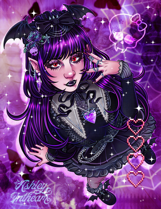 🦇 Goth Lolita Elissabat - 8.5" x 11" Print 🦇