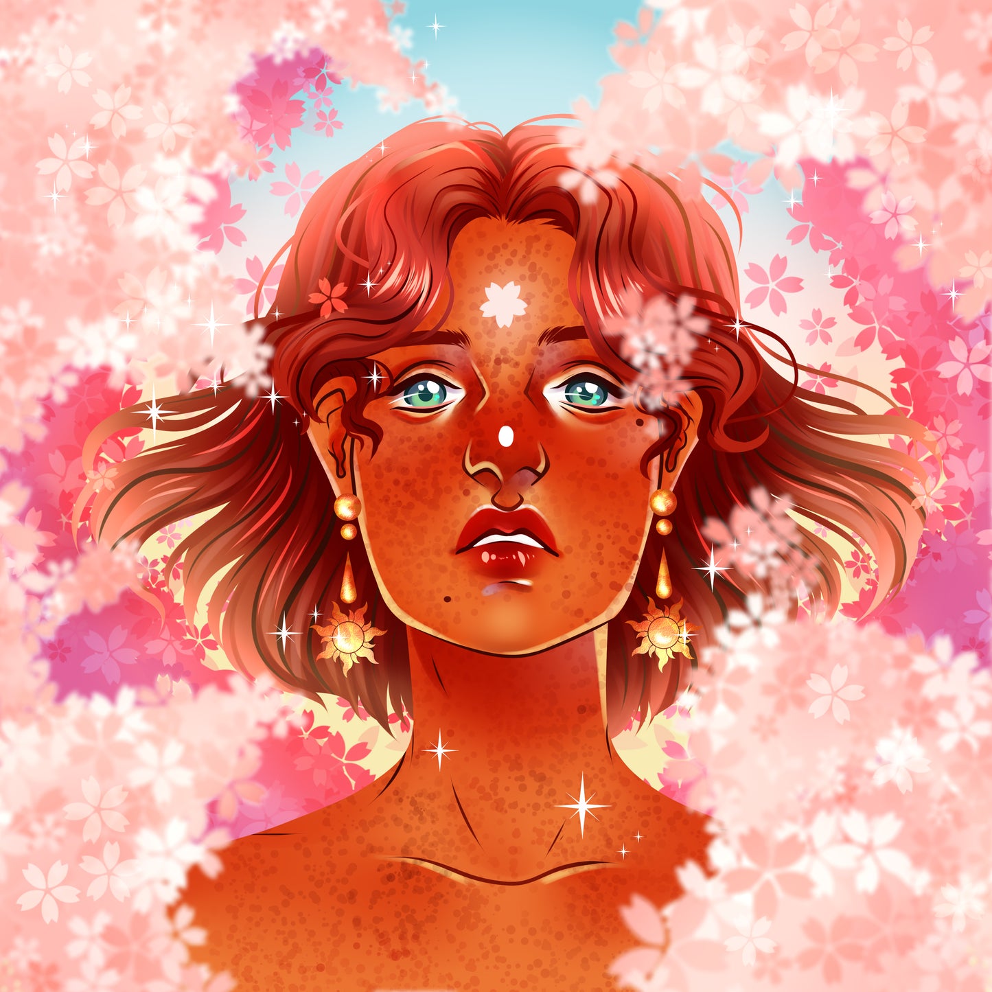 🌸 Freckled Sakura 4.72" x 4.72" Print🌸
