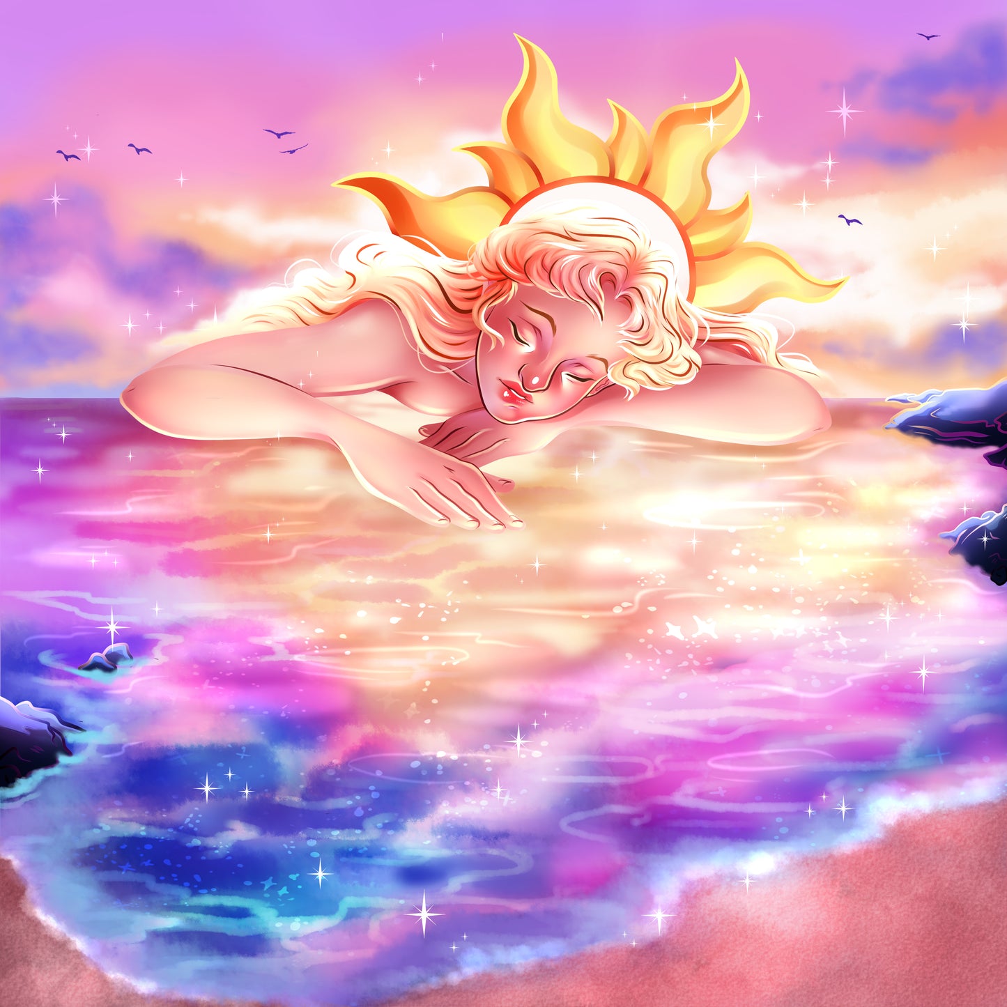 ☀️ Soliel’s Sunset - 4.72" x 4.72" Print ☀️