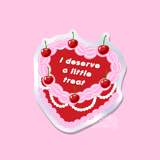 🍒 I Deserve a Little Treat – Dessert Drama Sticker