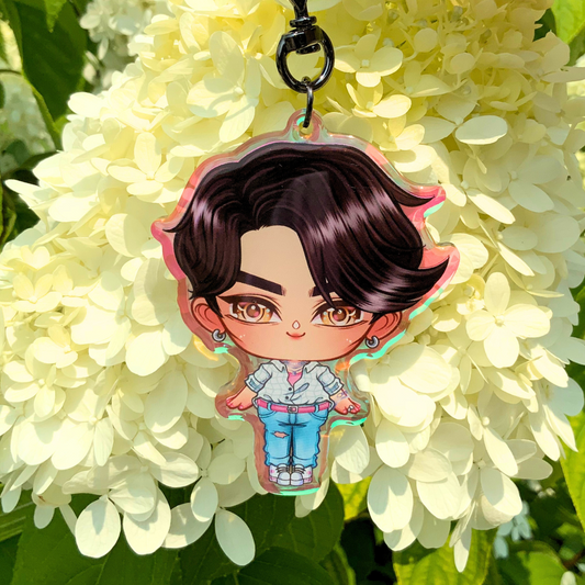 🌸 Chibi Jinu Acrylic Keychain – K-Pop Demon Hunters