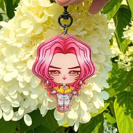 💕 Chibi Romance Acrylic Keychain – K-Pop Demon Hunters