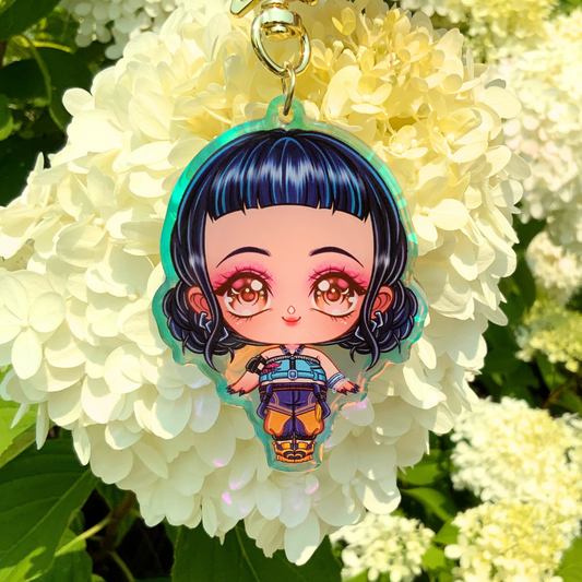 🌟 Chibi Zoey Acrylic Keychain – K-Pop Demon Hunters